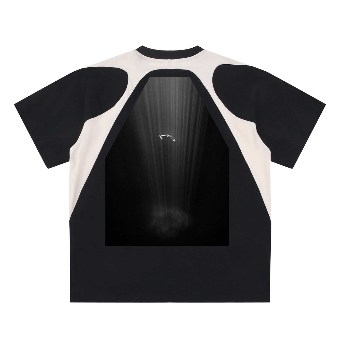 Contrast Panel Cotton T-Shirt