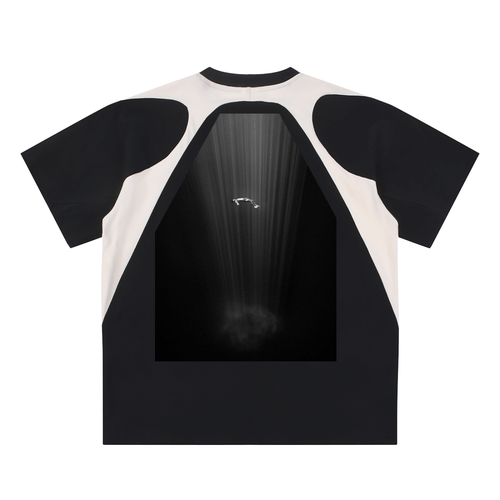 Contrast Panel Cotton T-Shirt